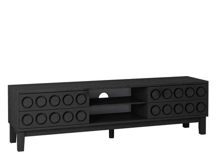 Media Console With 4 Drawers And Cable Management