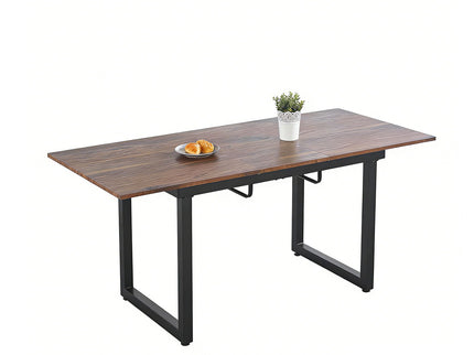 Square Extendable Dining Table With Metal Legs