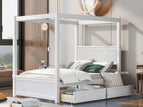 White / Full / 2 Drawers