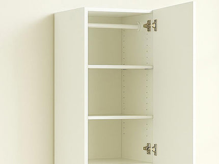 Elise - Slim Modular Closet Cabinet With Mirror - White