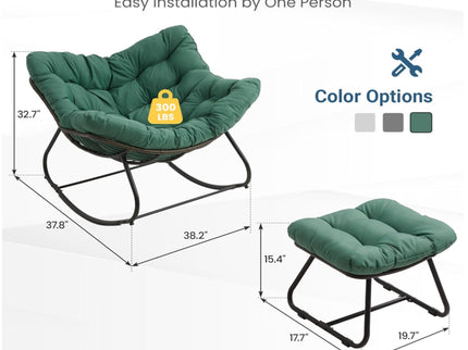 Egg Rocking Chair With Ottoman