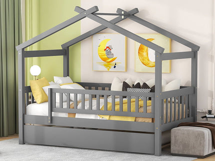 Creativity House Bed With Twin Size Trundle