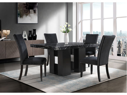 Jhoanna - 5 Pieces Dining Table Set - Black