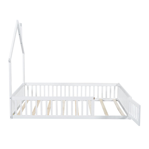House Platform Bed With Guardrail