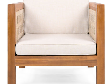 Outdoor Club Chair & Rope Arm And Cushions