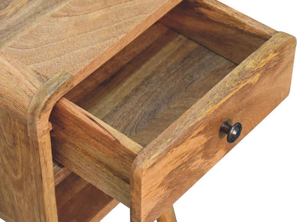 Mini Chestnut Curve Lower Bedside Nifhtstand