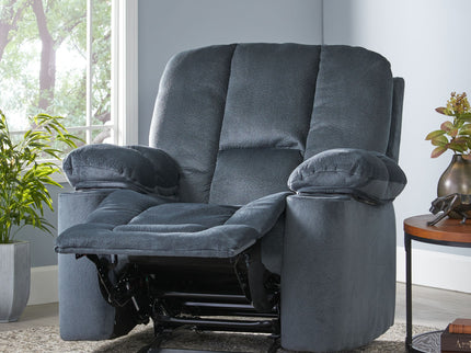 Luxurious Manual Recliner Chair With Skin-Friendly Fabric And Dual Cup Holders