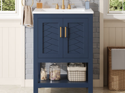 Modern Bathroom Vanity With Elegant Twill Design