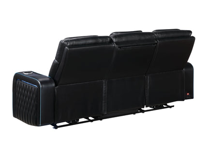 Electra - Power Reclining Sofa With Power Headrests, Drop Down Table, Reading Light, Massage, LED Lighting And USB Control