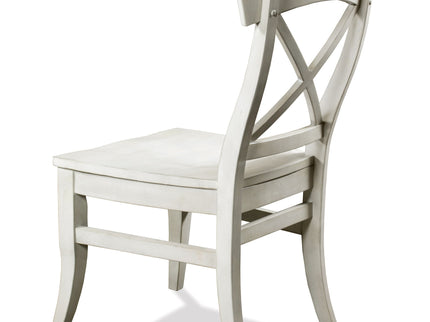 Harola - Cross-Back Dining Side Chairs In (Set of 2) - Smoky White