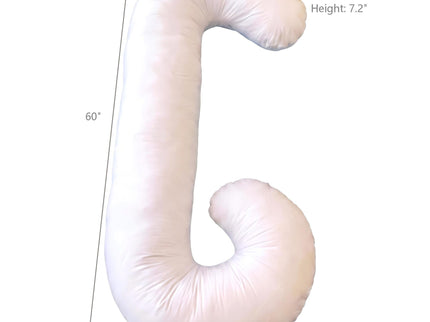 C - Shape Pregnancy Body Pillow With Soft Cover For Back - White