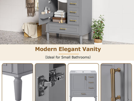 Traditional Bathroom Vanity Set With Soft Close Doors