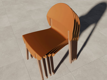 4 Piece Set Of Single Chairs With A Design Combining Modern And Traditional Elements