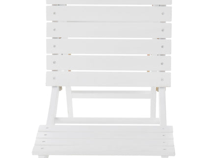 Outdoor Foldable Wood Dining Chair With Slat Design (Set of 2)