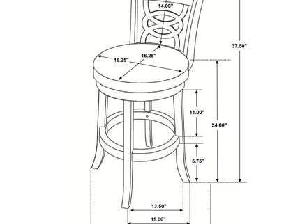 Swivel Counter Stool (Set of 2) - Black