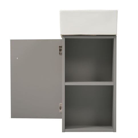 Modern Floating Bathroom Vanity With Ceramic Basin Perfect For Small Bathrooms