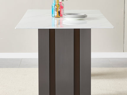 Rectangular Dining Table - Gray / White