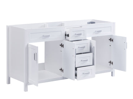 Bathroom Vanity Cabinet Only, Soft Close Doors & Drawers, 4 Drawers & 2 Double Door Cabinets - White
