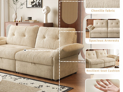 Sofa Bed, 2 In 1 Design For Living Rooms