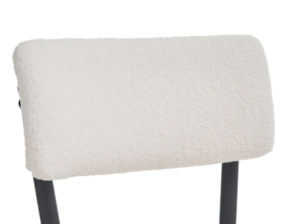 Modern Teddy Fabric Upholstered Bar Stools - Legs