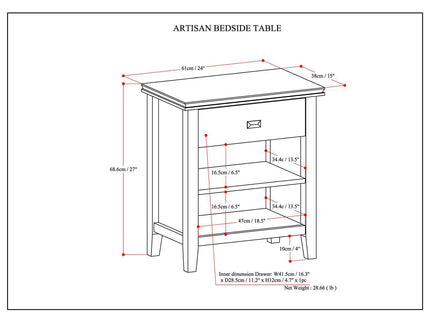 Artisan - Bedside Table - Light Brown