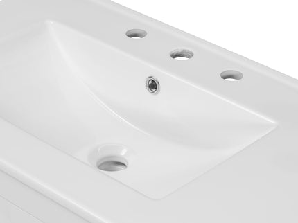 Bathroom Vanity With Sink Combo, 2 Soft Close Doors And 5 Drawers