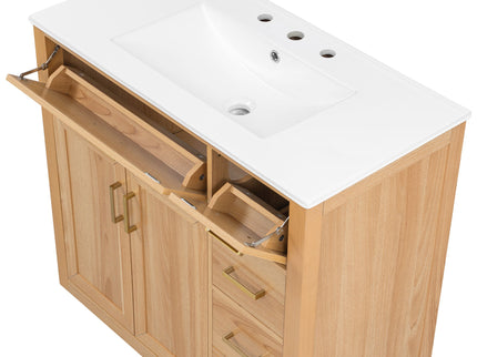 Bathroom Vanity & Sink, Soft Close Doors & Drawers - Wood