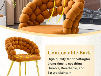 Puffy Bubble, Ball Chain Chairs For Dining Room (Set of 2)