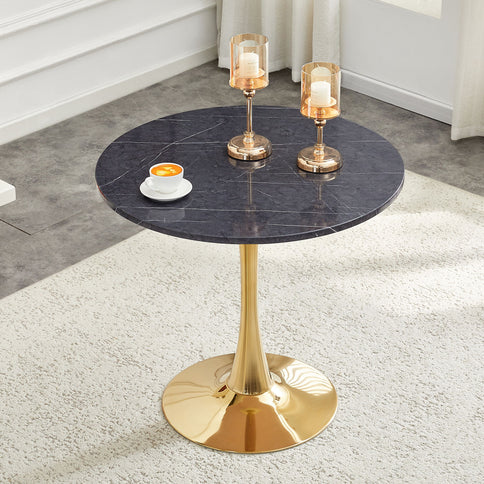Round Dining Table & Thickened Top For Kitchen