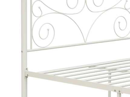 Unique Flower Sturdy System Metal Bed Frame With Headboard And Footboard
