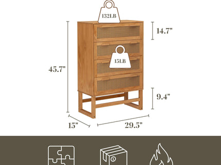Talo - 4 Drawer Dresser - Natural