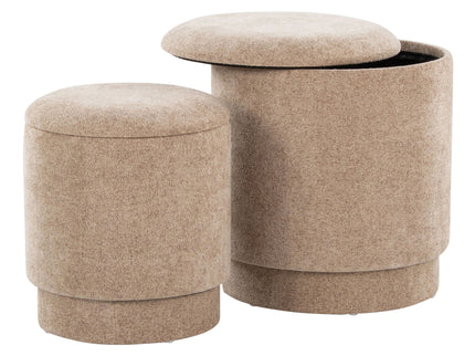 Marla - Upholste Contemporary Ottoman Set