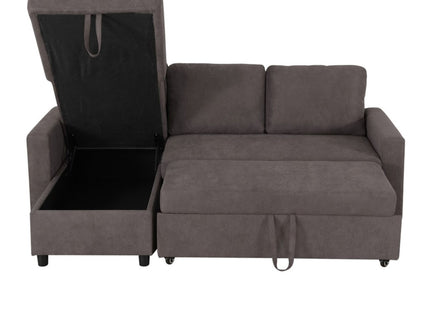 L - Shaped Convertible Sofa Bed With Storage Chaise