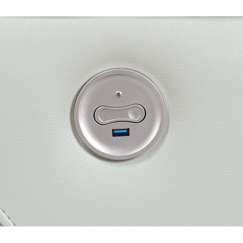 Ashland - Upholstered Power Reclining Sofa With USB Charging - Gray