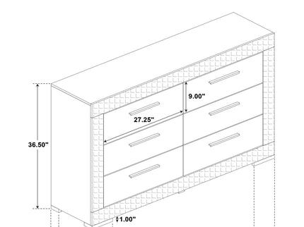 Pierce - 4 Piece Bedroom Set With LED Lighting