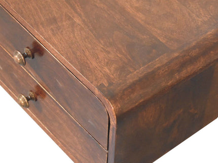 Curved Wall Mounted Bedside Nightstand