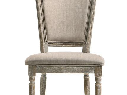 Gabrian - 7 Pieces Dining Room Set, Reclaimed - Beige / Gray