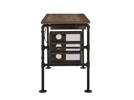 Endang - Writing Desk - Weathered Oak / Black