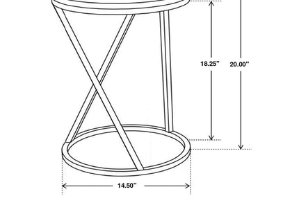 Balboa - Round Accent Side Table With Sculptural Base - White