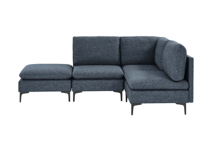 Upholstered Modular Sectional With Tall Legs, Medium Firm Seat