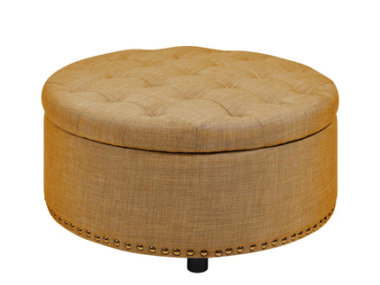 Tufted Storage Ottoman With Upholstery