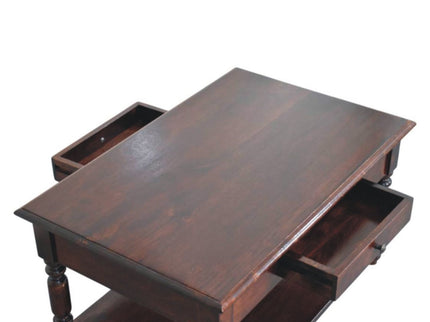 Turned Legs Drawer Table