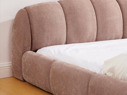 Upholstered Platform Bed Frame, Low Profile Floor Bed, No Box Spring Required