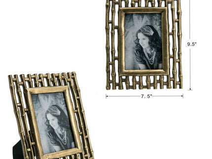 Photo Resin Frame, Opening (Set of 2) - Gold