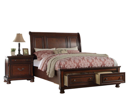 3 Piece Bedroom Set, Bed With 2 Nightstands