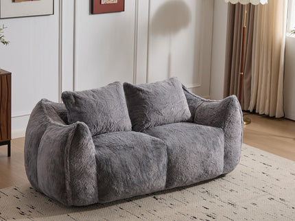 Giant Bean Bag Couch, Ultra Soft Fluffy Loveseat For Living Room