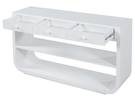 Console Table With 3 Soft Close Drawers & 2 Open Shelves