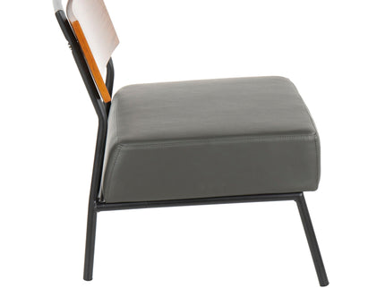 Fiji - Contemporary Chair - Gray / Walnut