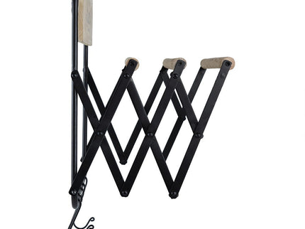 Laundry Rack With Accordion Design - Brown / Black - Black Brown