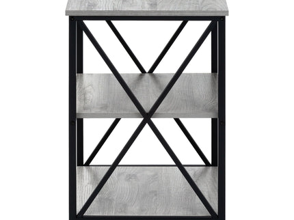 3 Tier Accent Table, Side Marble Look Contemporary & Modern